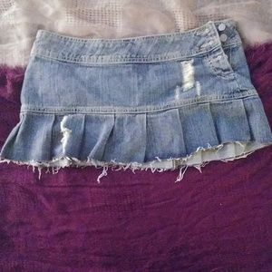 Jean mini skirt